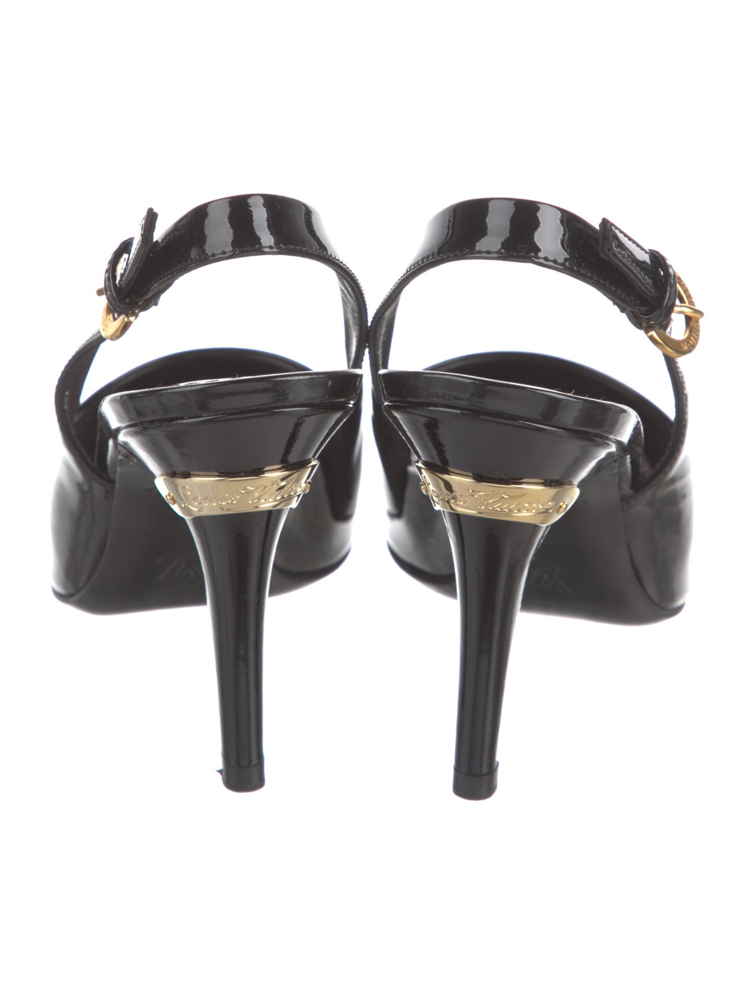 Louis Vuitton Patent Leather Slingback Pumps